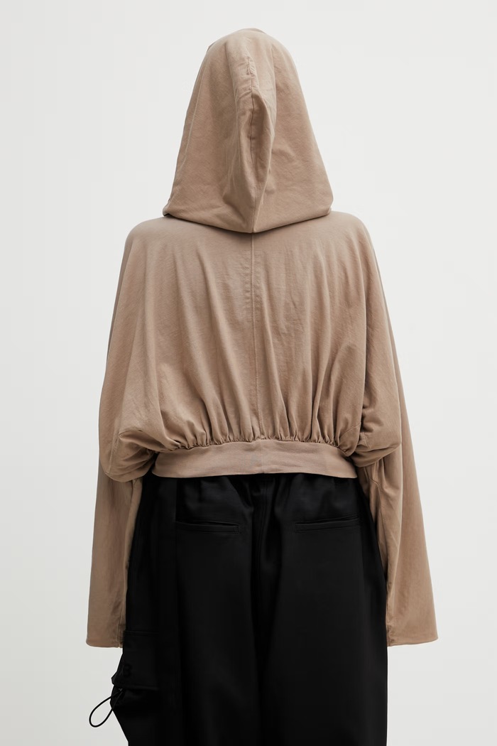 Rick Owens DRKSHDW hanorac de bumbac bej DS01F4218.RN