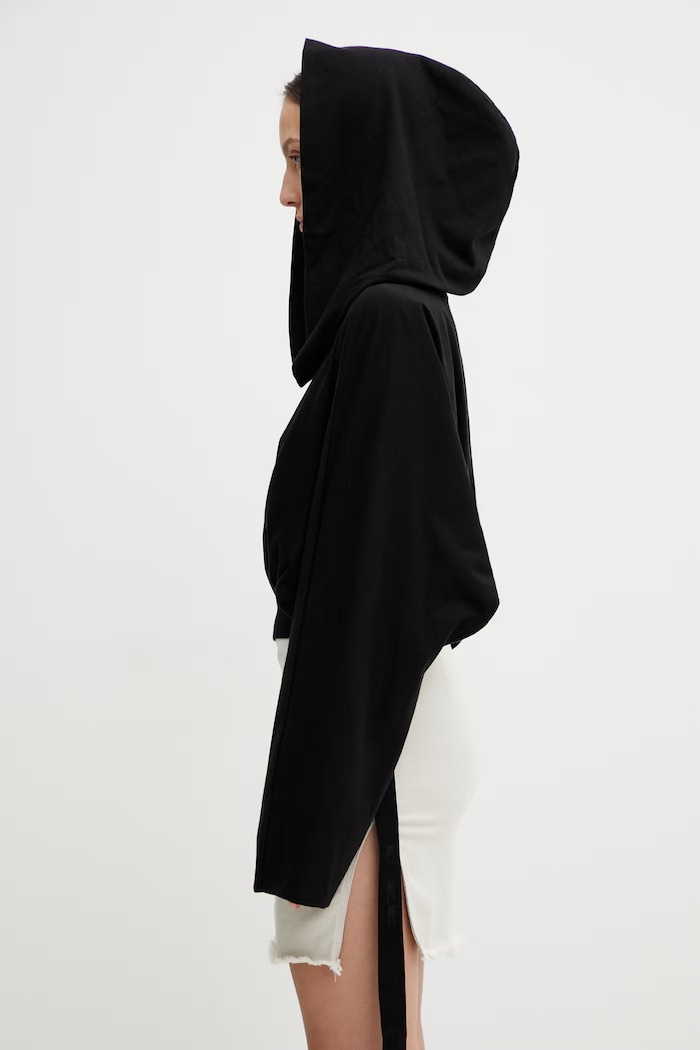 Βαμβακερή μπλούζα Rick Owens DRKSHDW DS01F4218.RN μαύρο SS26