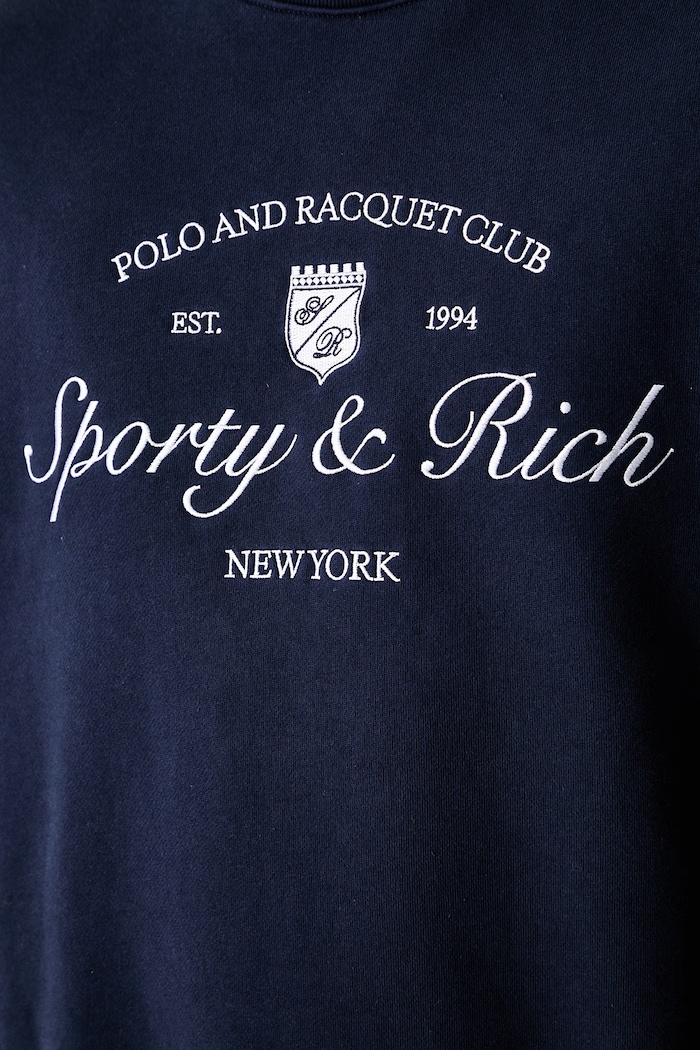 Sporty & Rich Syracuse bluza bawełniana ST09875412BL106 granatowy