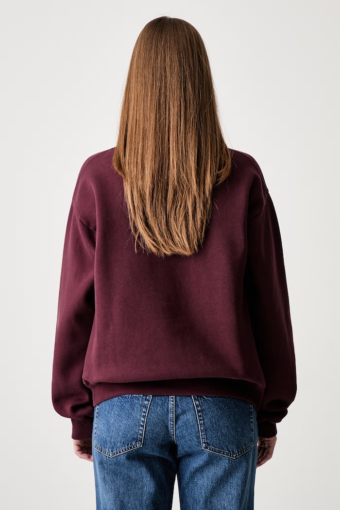 Odzież Sporty & Rich Syracuse bluza oversize bawełniana damska ST09875412RE02 bordowy