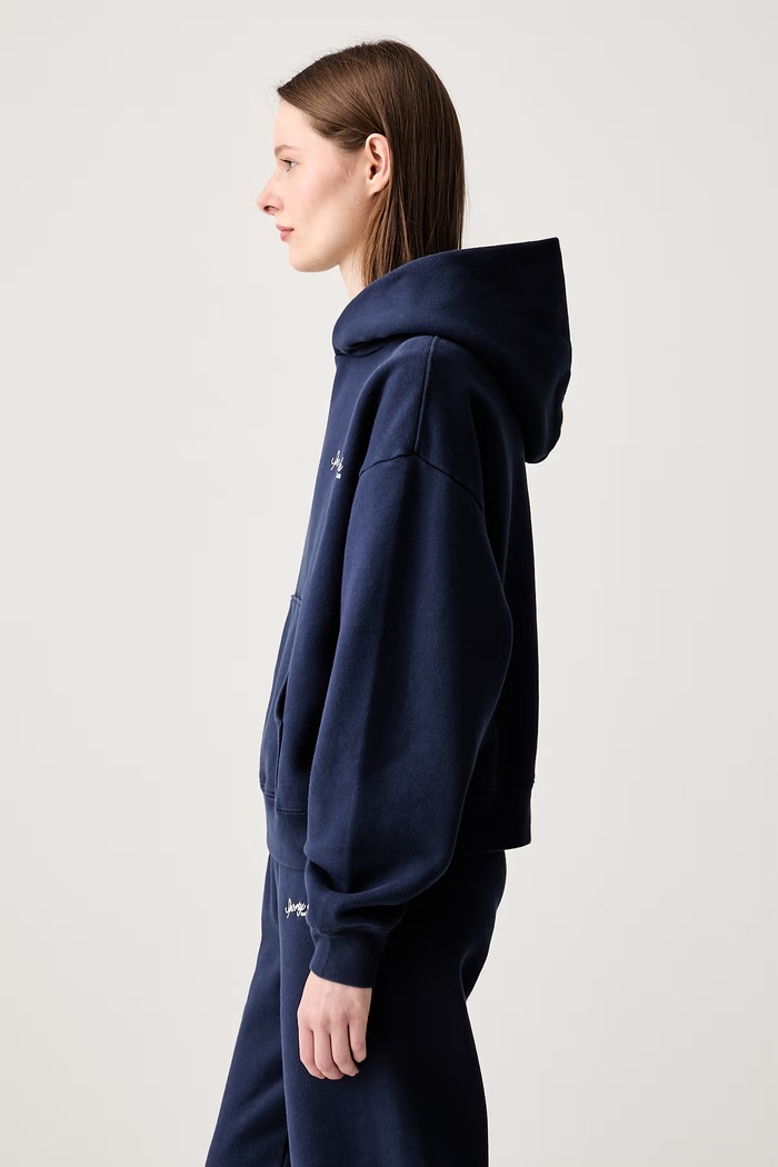 Sporty & Rich Syracuse oversize mikina bavlnená tmavomodrá STO9575325BL106