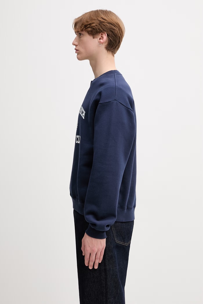 Ρούχα Sporty & Rich Varsity Crest μπλούζα βαμβακερή ST09876218BL106 σκούρο μπλε