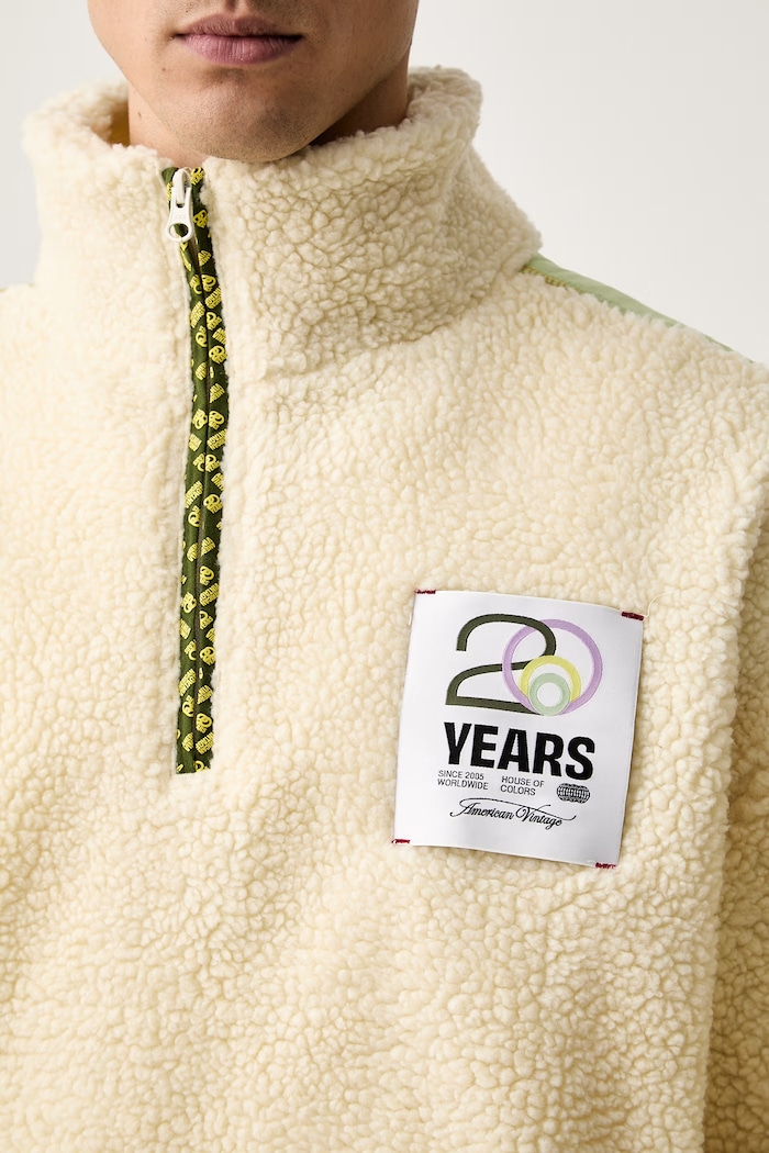 American Vintage bluza sherpa oversize HOK03B20