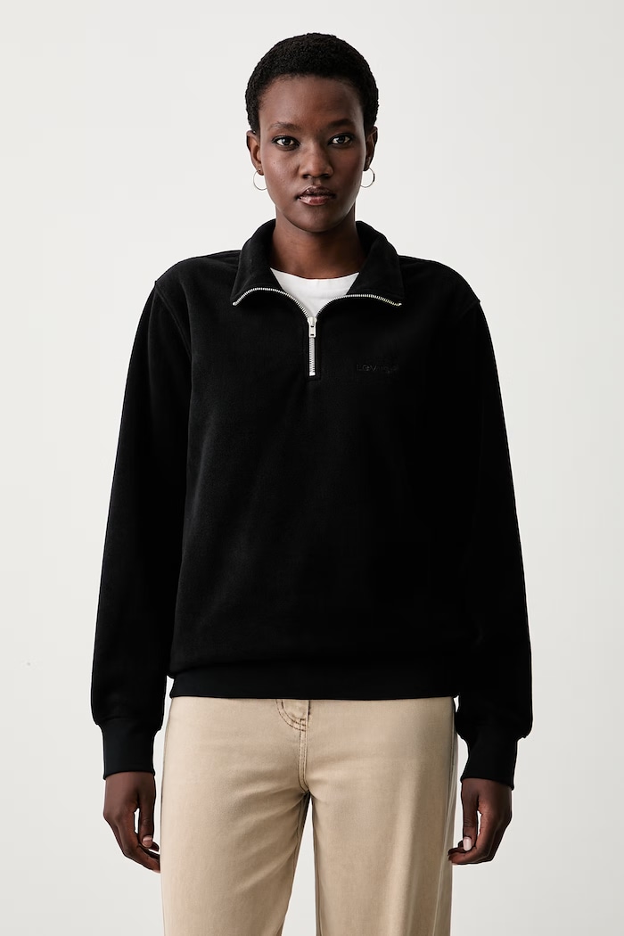 Levi's bluza polarowa LSE_ORIGINAL HM 1/4 ZIP czarny 001B9.0010