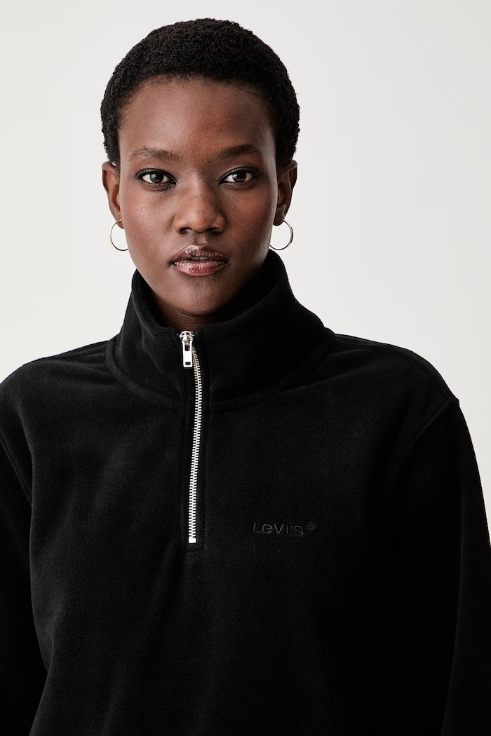 Levi's bluza polarowa LSE_ORIGINAL HM 1/4 ZIP czarny 001B9.0010