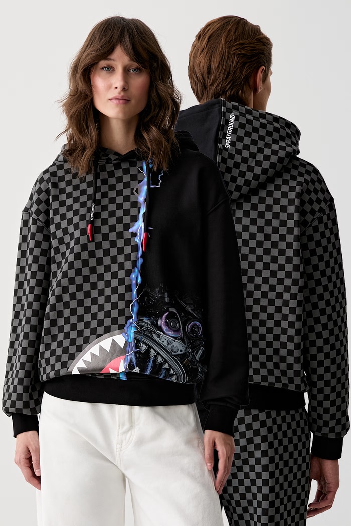 Sprayground felpa con cappuccio in cotone nero SP404