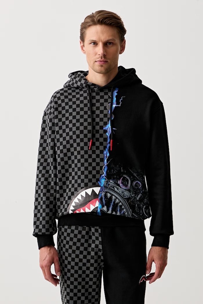Sprayground mikina s kapucňou bavlnená čierna SP404