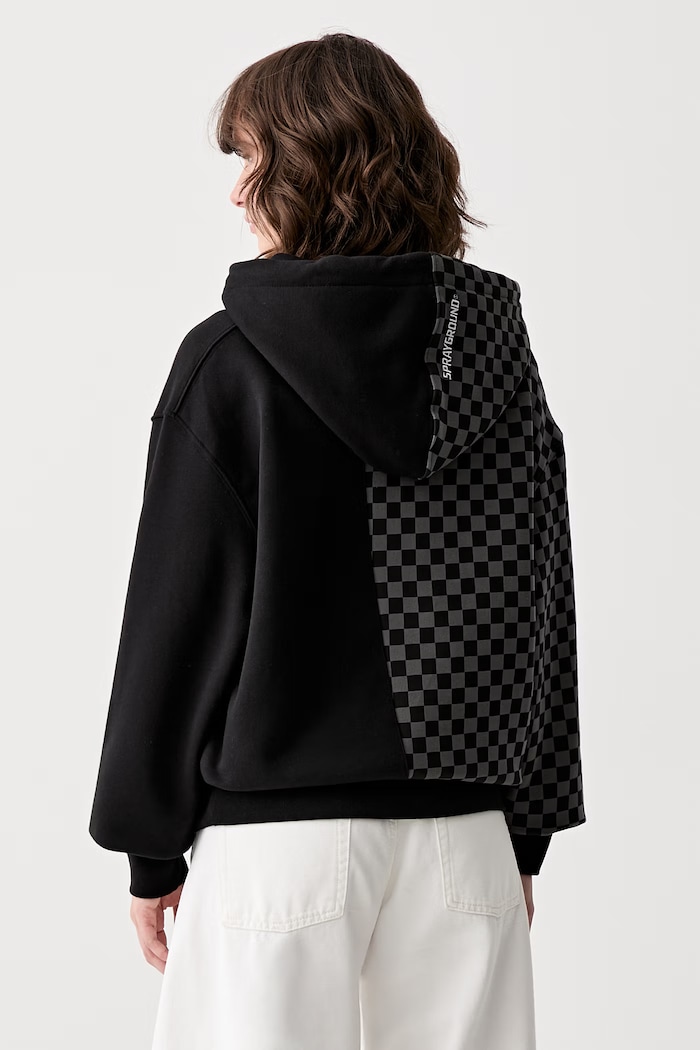 Sprayground bluza z kapturem bawełniana SP404 czarny