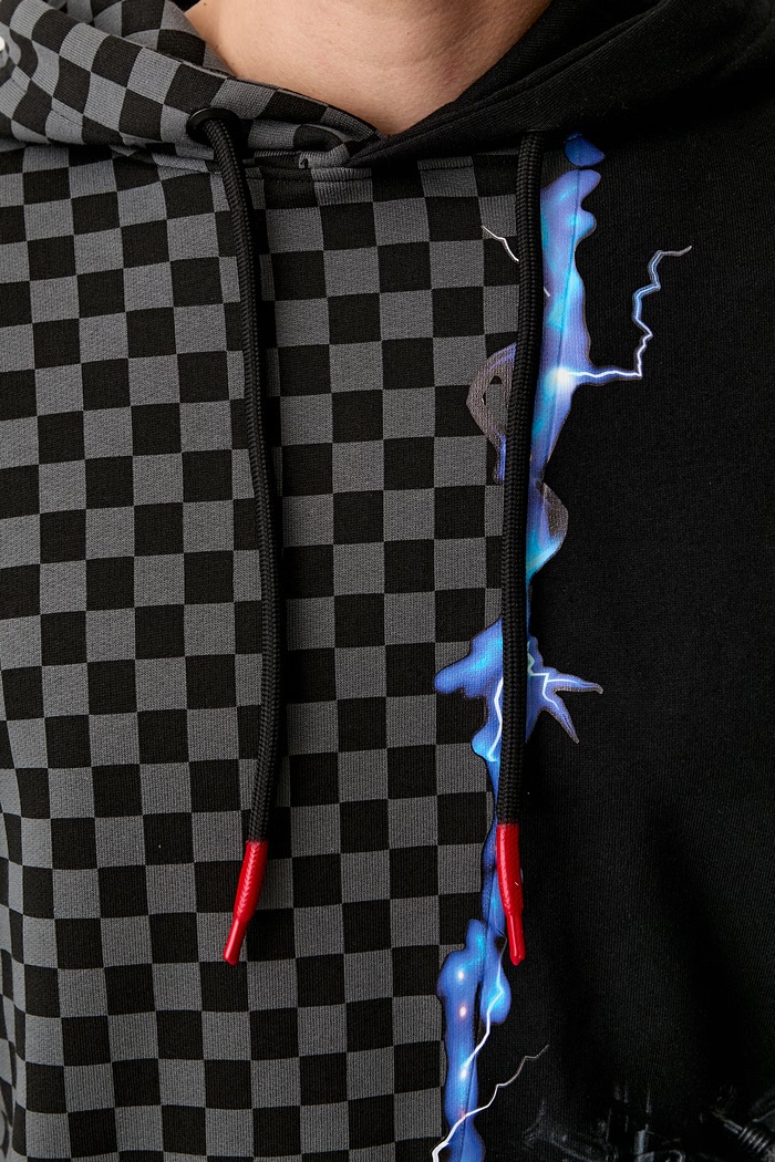 Sprayground кофта с капюшоном из хлопка SP404 чёрный