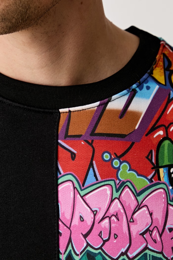 Sprayground bluza oversize bawełniana SP370 czarny