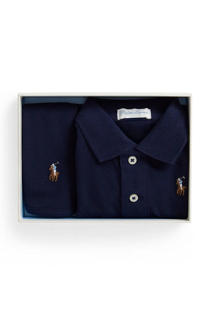 Bavlnené body pre bábätká Polo Ralph Lauren 320981612001 tmavomodrá SS26