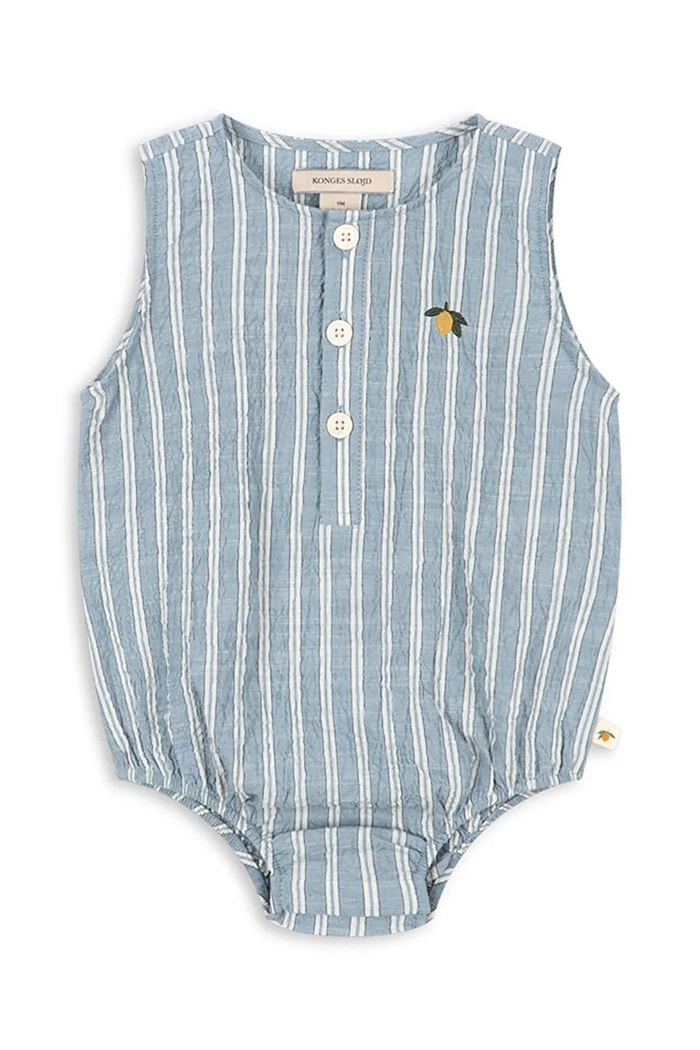 Konges Sløjd body bebe ELLIOT ROMPER GOTS Produs pentru bebe albastru KS104779.PPY2