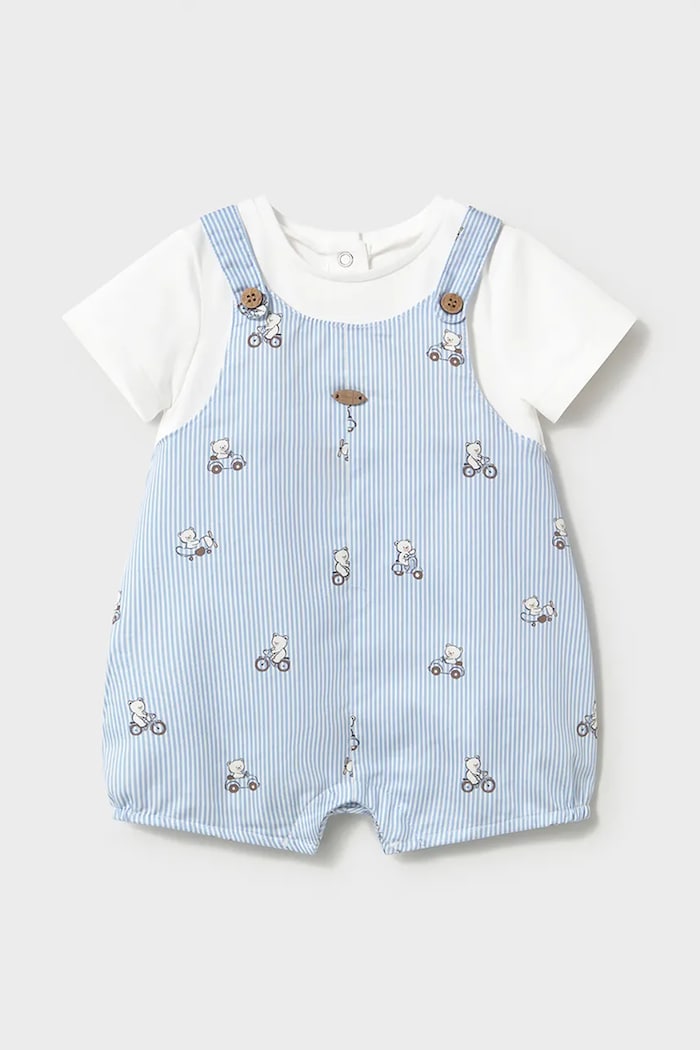 Бебешки къс гащеризон Mayoral Newborn син 1613.1B.Newborn.PPY2