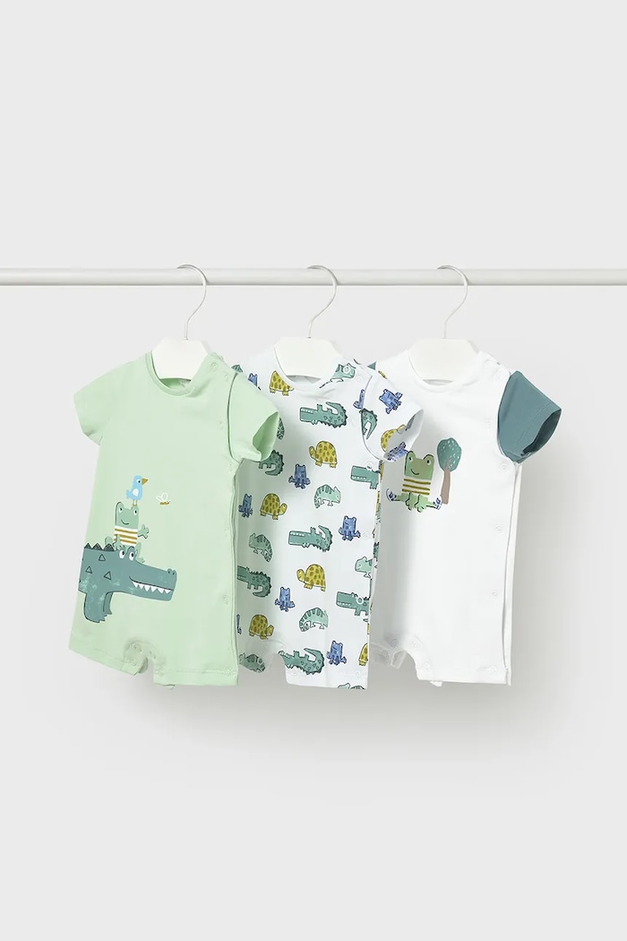 Βρεφικά φορμάκια Mayoral Newborn 3-pack 3-pack πράσινο 1724.1Q.Newborn.PPY2