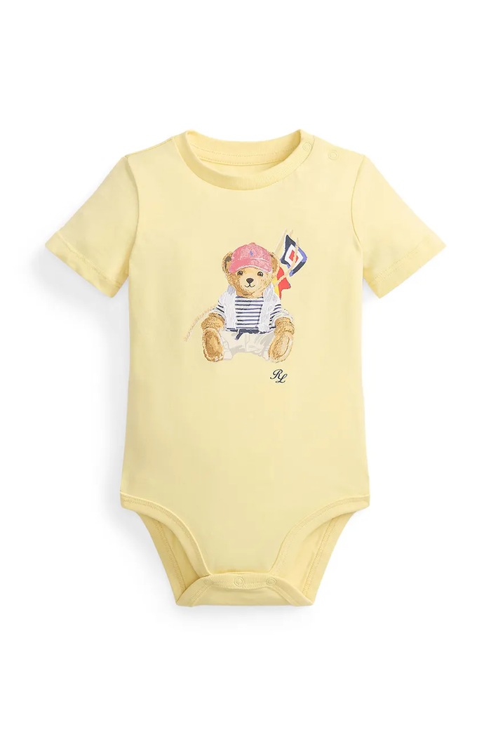Polo Ralph Lauren pamut baba body sárga 320B14086001