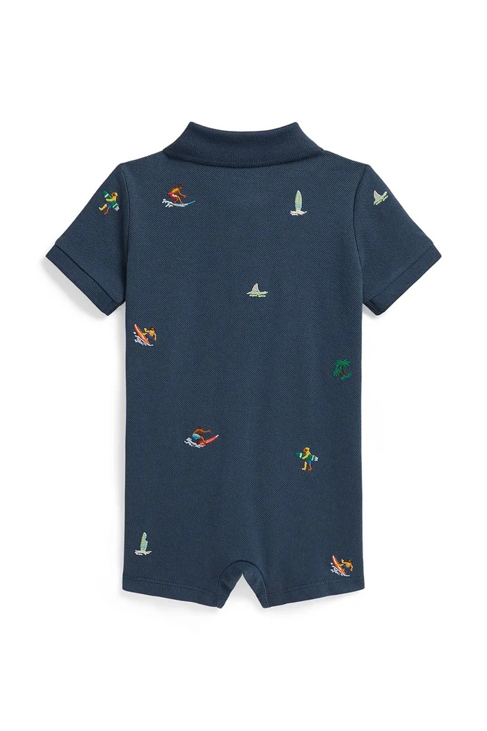 Polo Ralph Lauren salopetă scurtă pentru bebeluși de bumbac 320B14128001 albastru SS26
