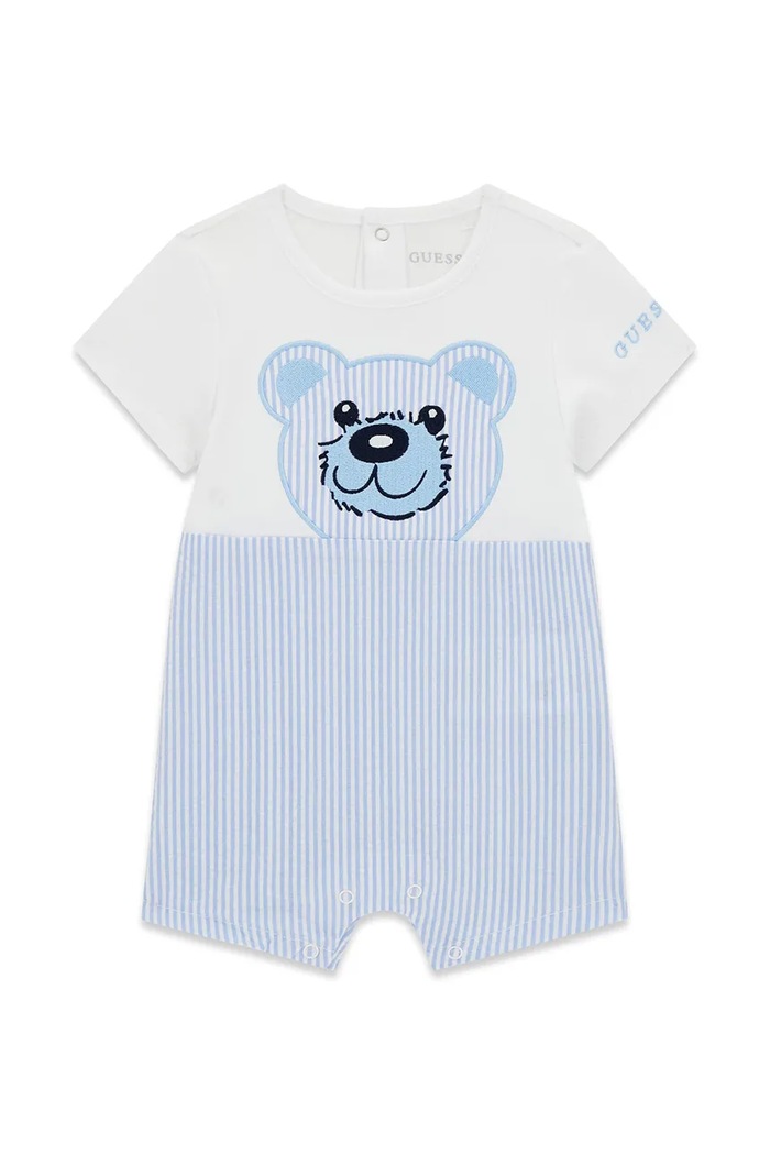 Guess rampers niemowlęcy bawełniany niebieski P6GG01.K6YW4.PPY2.M