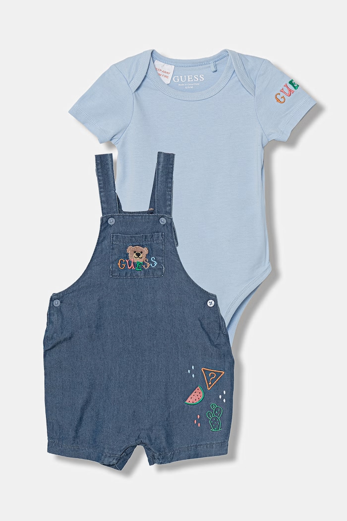 Guess set pentru bebeluși pachet de 2 albastru P6GG08.K6YW0.PPY2.M