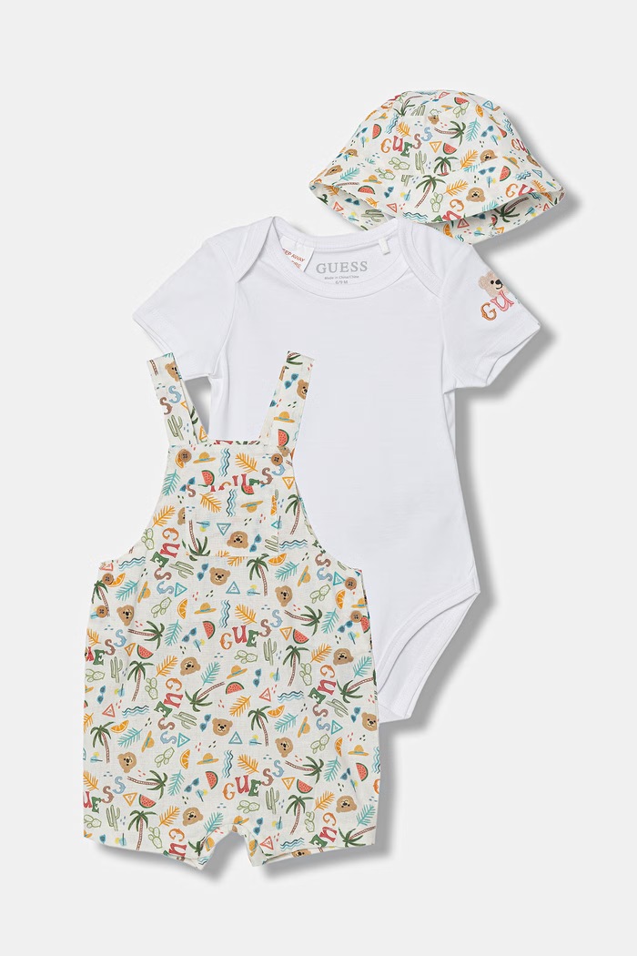 Guess detské bavlnené body biela P6GG09.K6YW0.PPY2.M