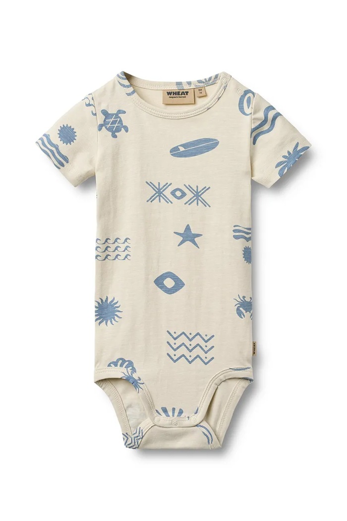 Bavlněné kojenecké body Wheat béžová 9124.159.GOTS