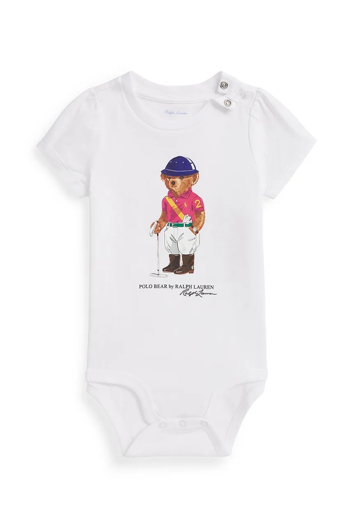 Βαμβακερά φορμάκια για μωρά Polo Ralph Lauren λευκό 310A96181001