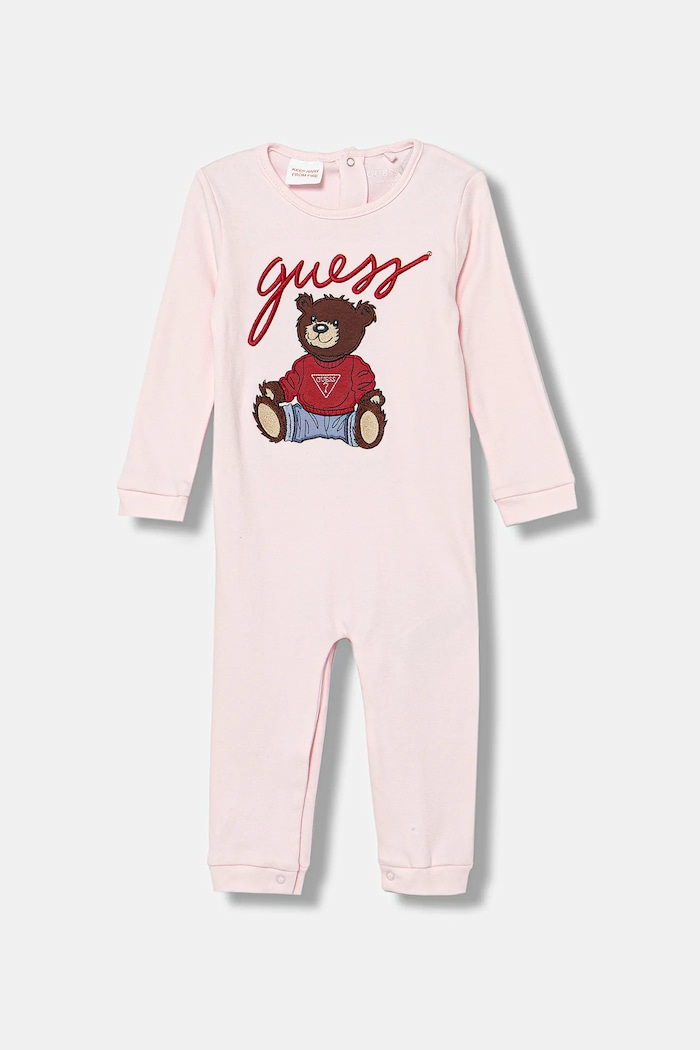 Guess salopetă din bumbac pentru bebeluși Gift Box roz H6RW01.KA6W4.PPY2.G