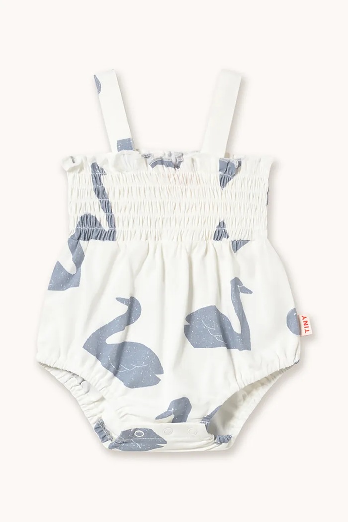 Bavlněné kojenecké body Tinycottons BIG SWANS KNITTED BODY bílá SS26.004