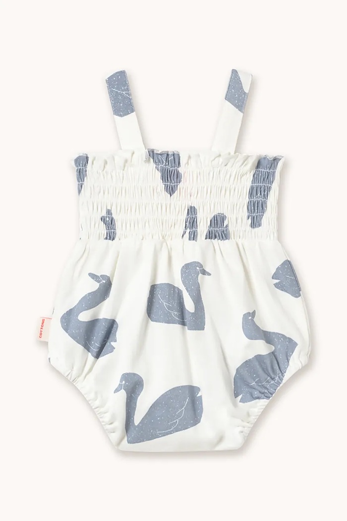 Bavlněné kojenecké body Tinycottons BIG SWANS KNITTED BODY SS26.004 bílá SS26