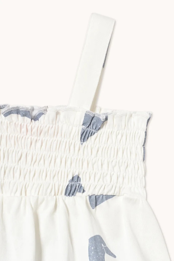 DÍVKA Bavlněné kojenecké body Tinycottons BIG SWANS KNITTED BODY SS26.004 bílá