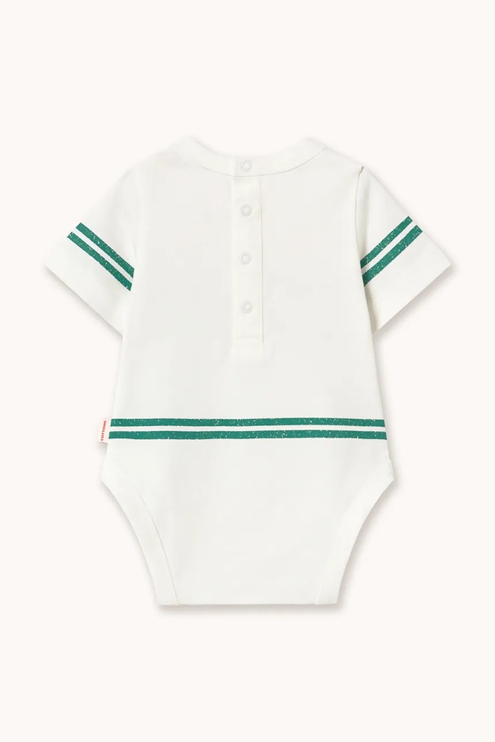 Bavlněné kojenecké body Tinycottons RED ROSES GRAPHIC BODY SS26.076 bílá SS26