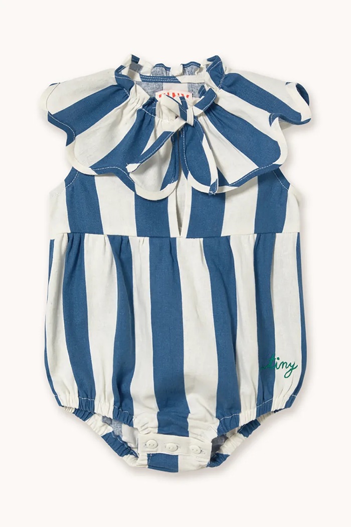 Kojenecké body Tinycottons LIGHT NAVY STRIPES BODY modrá SS26.227