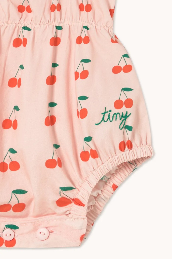 DÍVKA Bavlněné kojenecké body Tinycottons CHERRIES BODY SS26.277 růžová