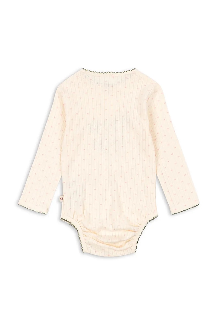 Konges Sløjd body bawełniane niemowlęce MINNIE BODY GOTS KS105002.PPY2 beżowy SS26