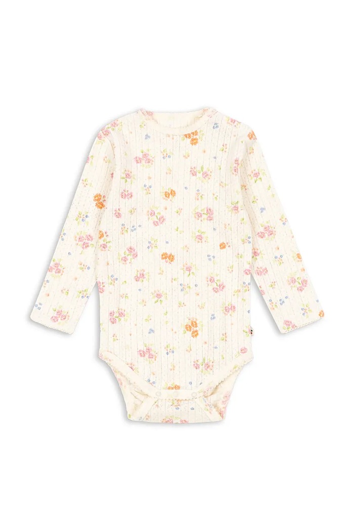 Bavlnené body pre bábätká Konges Sløjd MINNIE BODY GOTS Pre bábätká béžová KS105002.PPY2