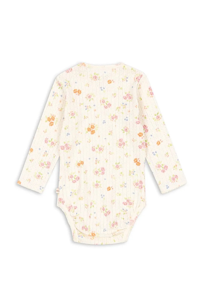 Bavlnené body pre bábätká Konges Sløjd MINNIE BODY GOTS KS105002.PPY2 béžová SS26