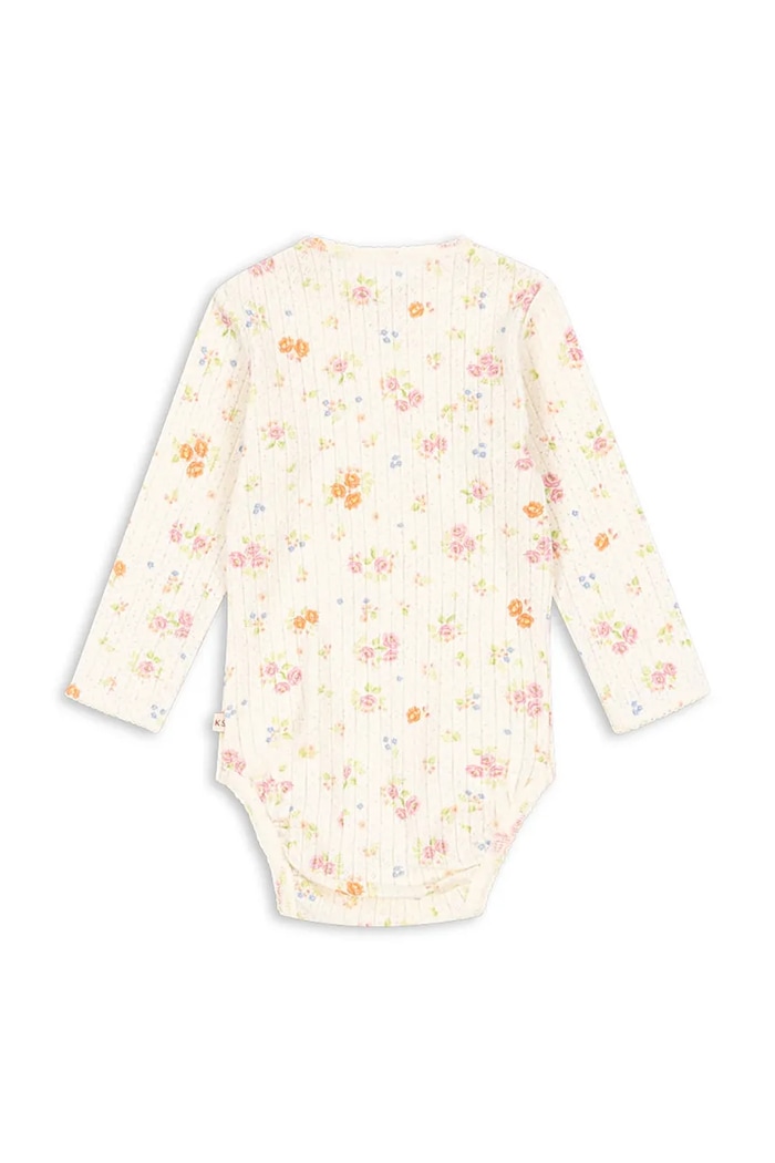 Bavlnené body pre bábätká Konges Sløjd MINNIE BODY GOTS KS105002.PPY2 béžová SS26