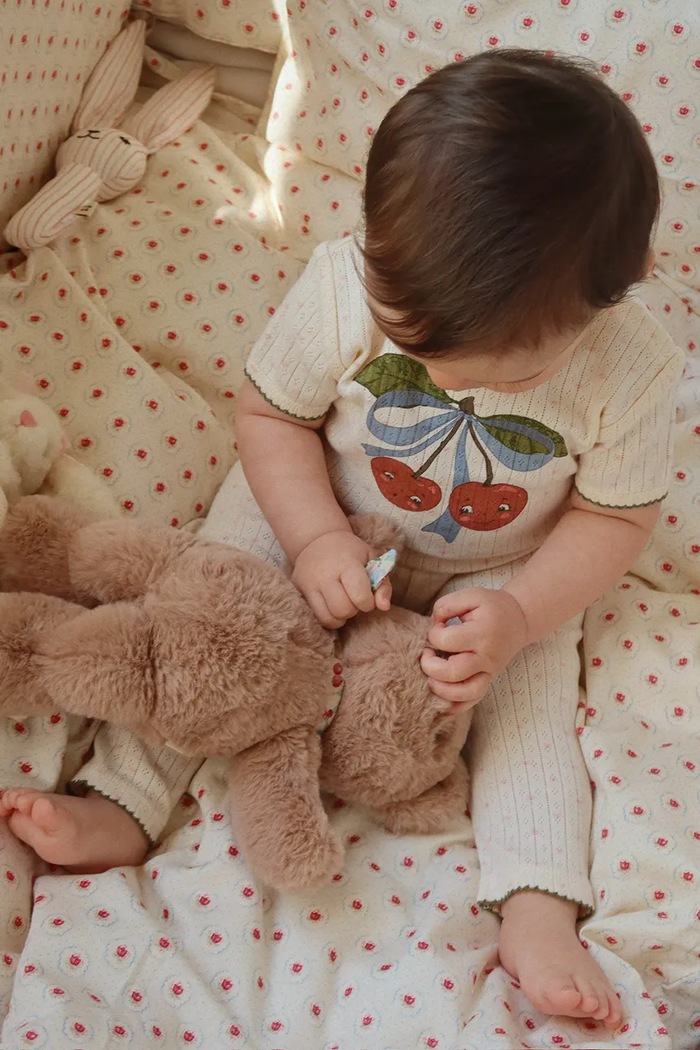 Konges Sløjd body bawełniane niemowlęce MINNIE SS BODY GOTS KS105008.PPY2
