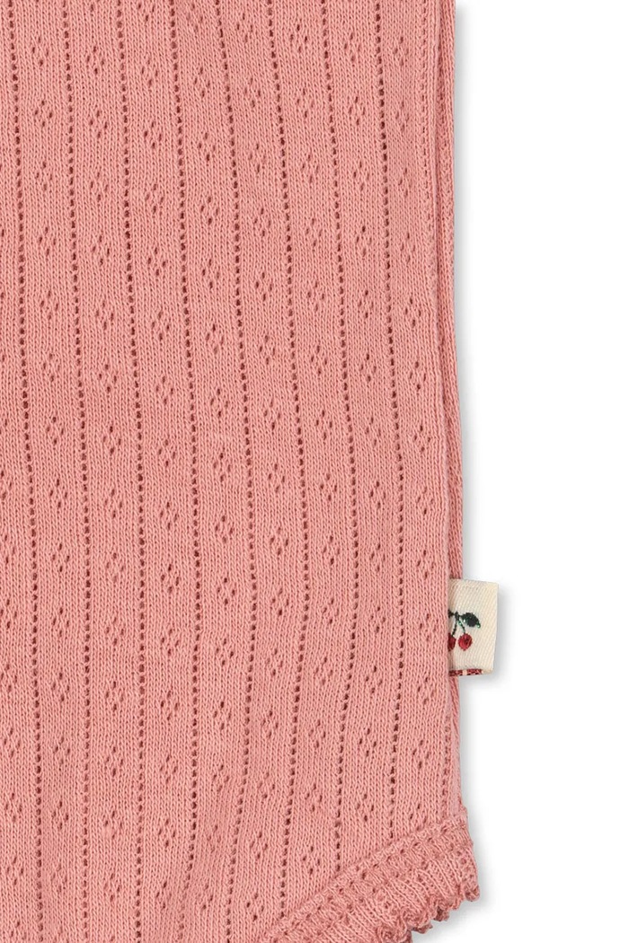 Konges Sløjd body din bumbac pentru bebeluși MINNIE SS BODY GOTS roz KS105008.PPY2