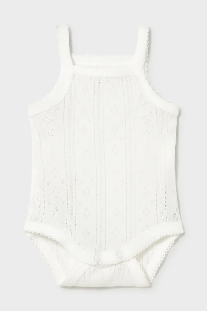 Mayoral Newborn body din bumbac pentru bebeluși bej 1702.2D.Newborn.PPY2