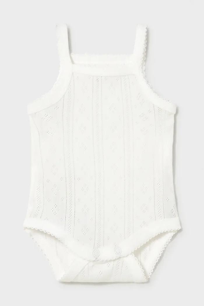 Mayoral Newborn body din bumbac pentru bebeluși bej 1702.2D.Newborn.PPY2