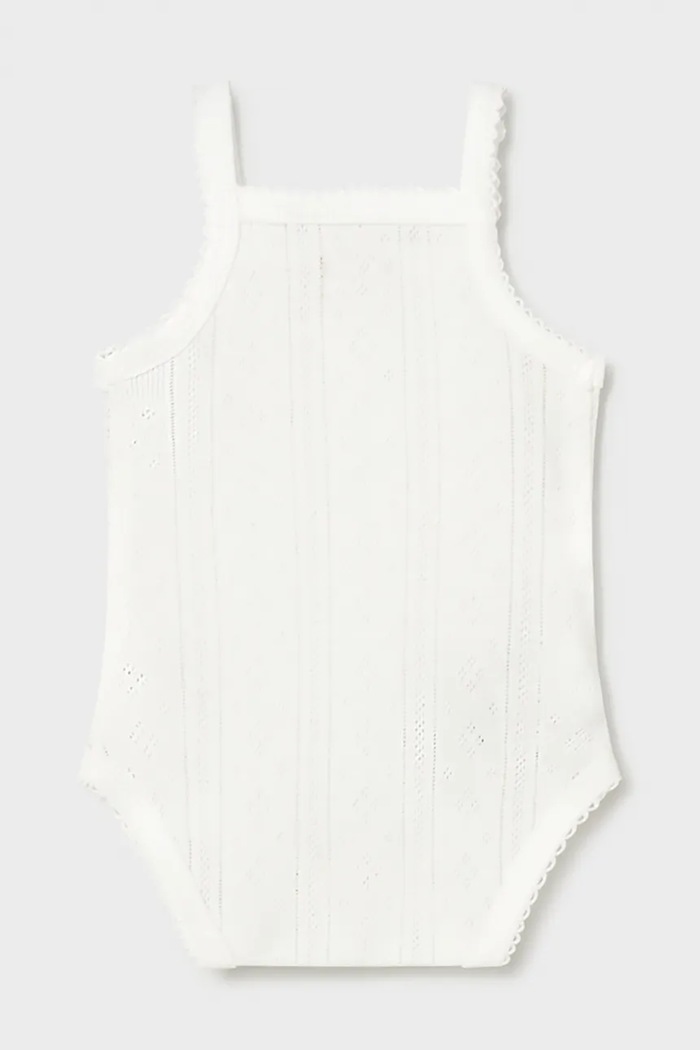 Mayoral Newborn body din bumbac pentru bebeluși 1702.2D.Newborn.PPY2 bej SS26