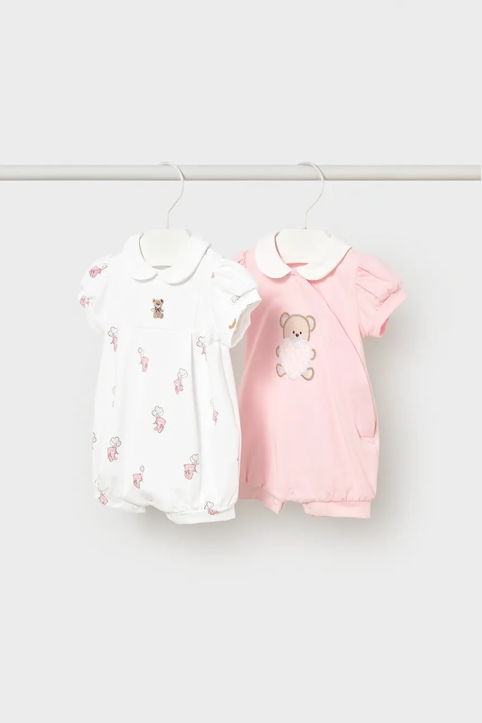 Бебешки къс гащеризон Mayoral Newborn (2 броя) 2 чифта розов 1704.2B.Newborn.PPY2