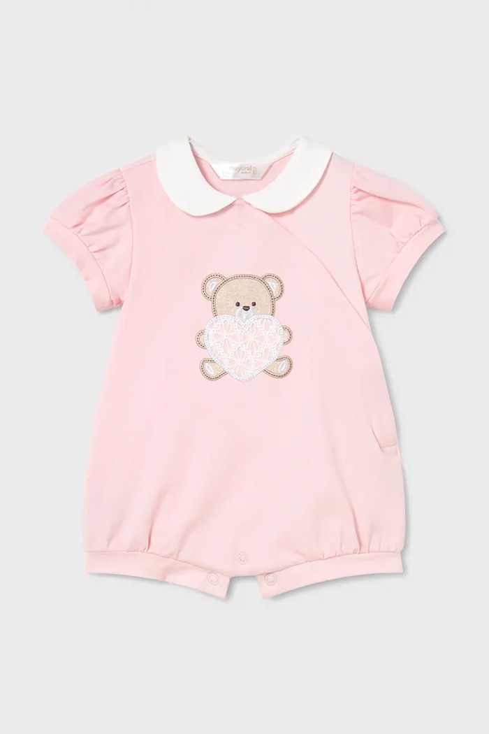 Бебешки къс гащеризон Mayoral Newborn (2 броя) 1704.2B.Newborn.PPY2 розов SS26