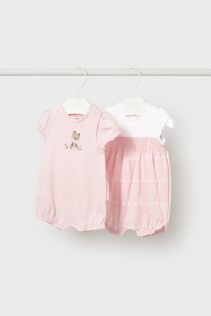 Бебешки къс гащеризон Mayoral Newborn (2 броя) 2 чифта розов 1705.2D.Newborn.PPY2