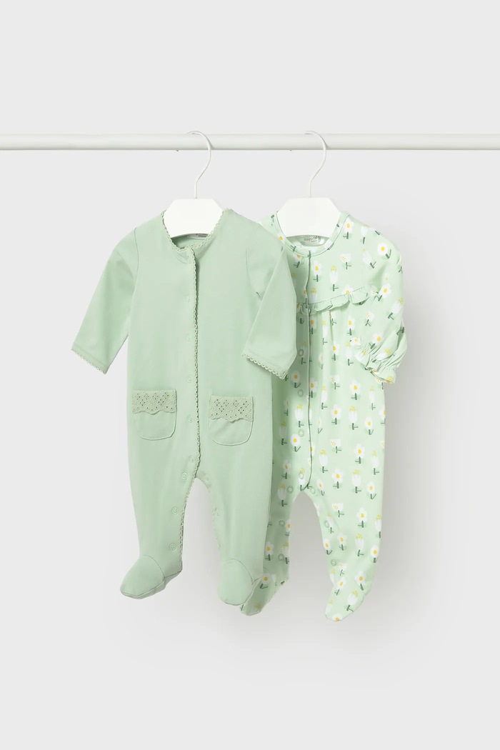 Kojenecké dupačky Mayoral Newborn 2-pack 2-pack zelená 1708.2G.Newborn.PPY2