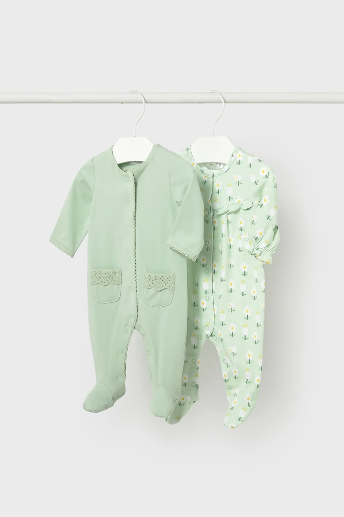 Kojenecké dupačky Mayoral Newborn 2-pack 2-pack zelená 1708.2G.Newborn.PPY2