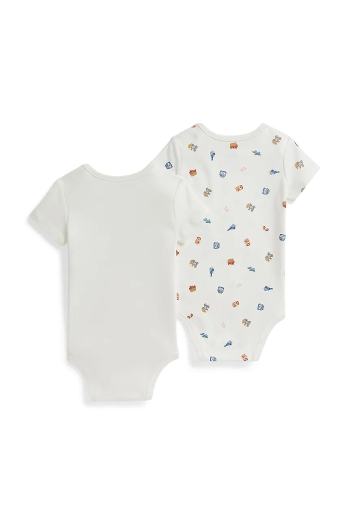 Bavlnené body pre bábätká Polo Ralph Lauren 2-pak 310A12847001 biela SS26