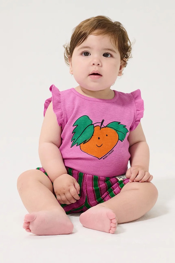 Body pre bábätká Bobo Choses Tangerine ružová 126AB007