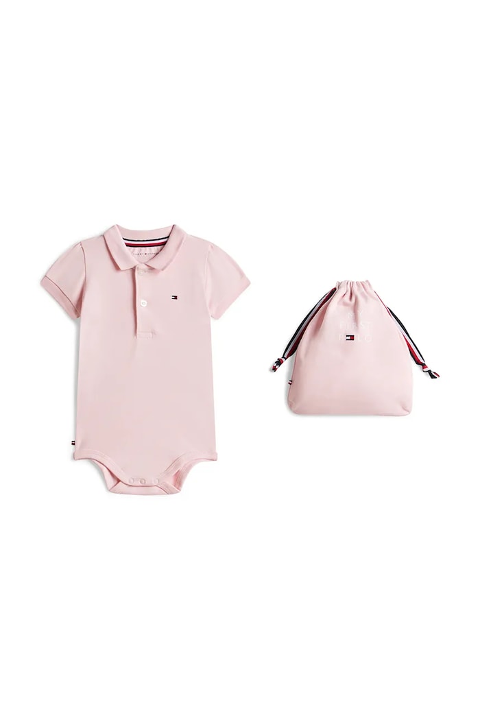 Tommy Hilfiger body detské bavlnené ružová KN0KN02372.G.PPY2