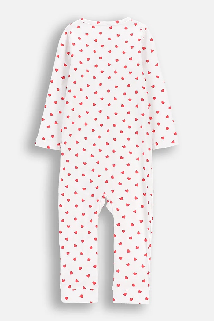 Coccodrillo salopetă din bumbac pentru bebeluși WC6404201PJS alb SS26